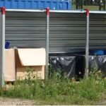 Riparo per bidoni della spazzatura